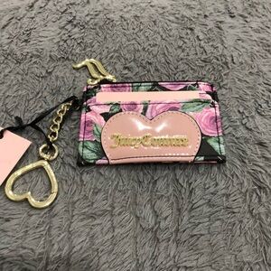 Juicy Couture Women's Moody Garden Whole Lotta Love Zipped Up Card Case-NWT